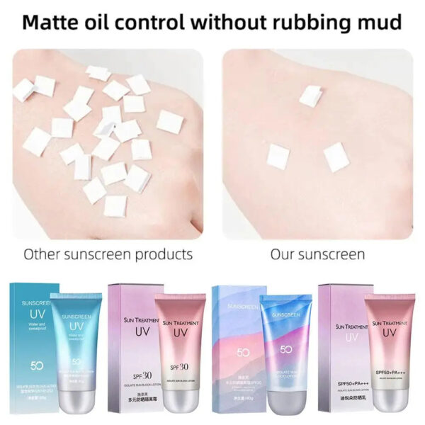 Waterproof SPF50+ Whitening Sun Cream, 60ml 2pcs - Image 6