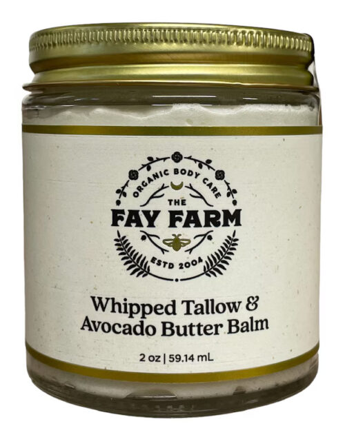 Organic Whipped Tallow & Avocado Butter Balm Cream (Herb Infused) - 2 oz